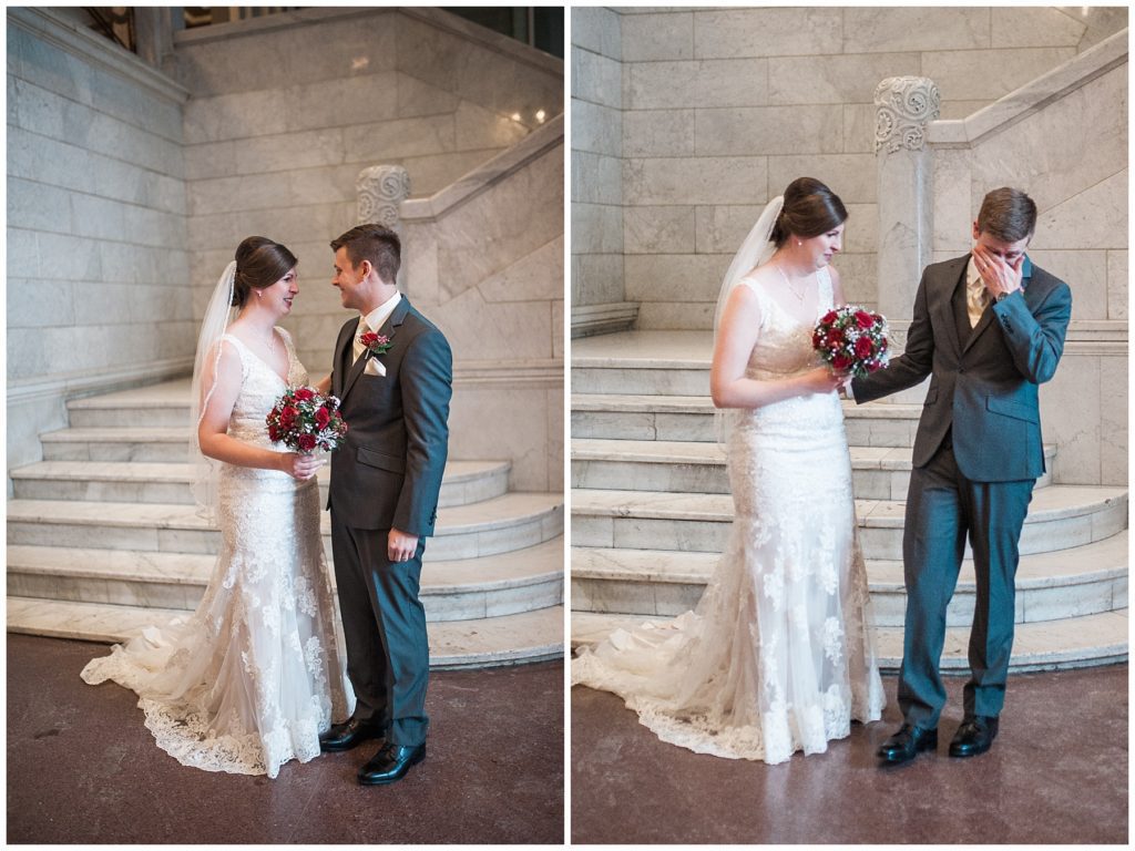Winter Minneapolis Lumber Exchange Wedding by Karen Feder Photography