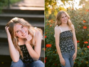 Golden Hour senior session at Longfellow gardens in Minneapolis, MN