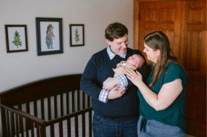 Lifestyle newborn session in Eagan MN