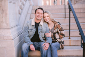 Rice Park Engagement session in winter