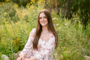 Golden hour photos in grassy field