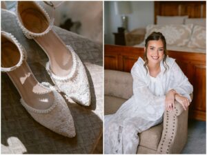 Bride in wedding dress at Rush Creek Golf Club Maple Grove Minnesota