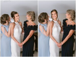 Bride in wedding dress at Rush Creek Golf Club Maple Grove Minnesota