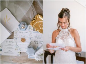 Bride in wedding dress at Rush Creek Golf Club Maple Grove Minnesota