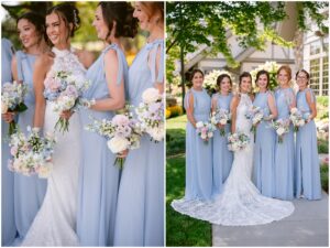 Pastel wedding flowers and wedding details at Rush Creek Golf Club Maple Grove