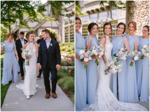 Courtney and Drew with their wedding party at Rush Creek Golf Club in Maple Grove