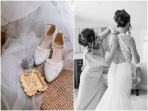 Pastel wedding flowers and wedding details at Rush Creek Golf Club Maple Grove